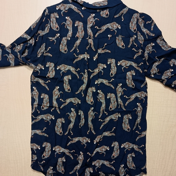 Just Female Wellis Leopard Print AOP Shirt Garmentory Size XS - Picture 6 of 10